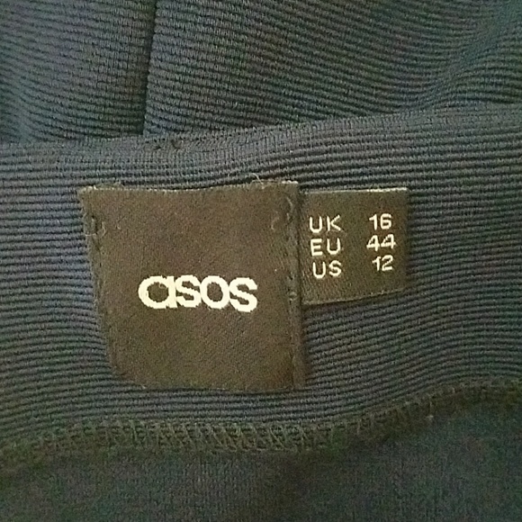 asos women 12 pencil skirt color block asymmetrica - Picture 4 of 4